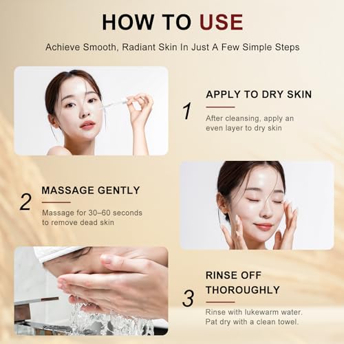 Peel Shot Glow White Rice Peeling Ampoule, Gentle Exfoliating Face and Body Scrub, Dead Skin Cell Remover, Rice Exfoliant Serum Cream Lightweight Hydrating Formula for All Skin Types - 80ML