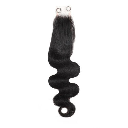 2x6 Skinlike HD Transparent Lace Closure Body Wave Closure 0.1mm Invisible Lace 100% Virgin Human Hair Lace Closure Pre Plucked Natural Hairline (14 Inch)