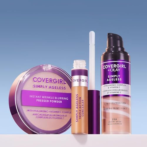 COVERGIRL+Olay Simply Ageless 3-in-1 Liquid Foundation Classic Ivory, 1 Ounce (packaging may vary)