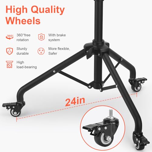 Salon Tray Cart on Wheels, Aluminum Tattoo Tray with Storage Platform, Adjustable Height Service Rolling Tray, Storage Tray Accessory for Salon Spa Dental Use, Rolling Tray Cart