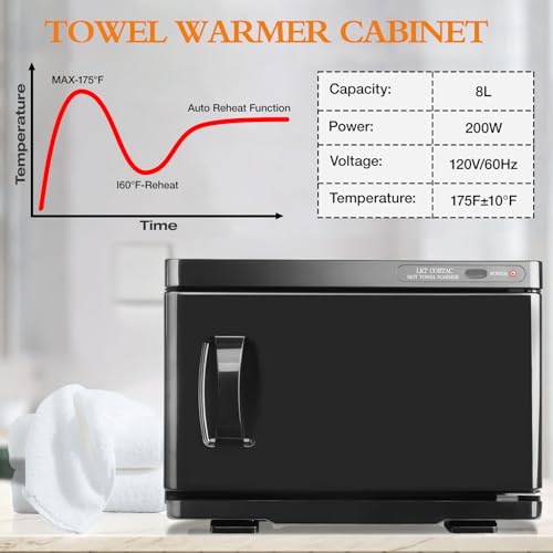 Hot Towel Warmer,Medium Towel Warmer Cabinet,Spa Hot Towel Caddy for Facial (8L Capacity)