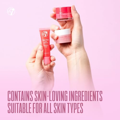 W7 Sweet Dreams Lip Care Gift Set - Overnight Mask, Balm & Scrub - Strawberry