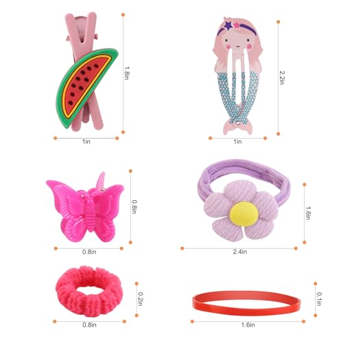 Toddler Girls Hair Accessories Kit, Little Girl Hair Clips Set Hair Stuff Kids Hair Ties Accessory Kits Variety Pack Cute Barrettes Hair Clip Sets Toddlers accesorios cabello ni?as 4-6 3 4 5 Year Old