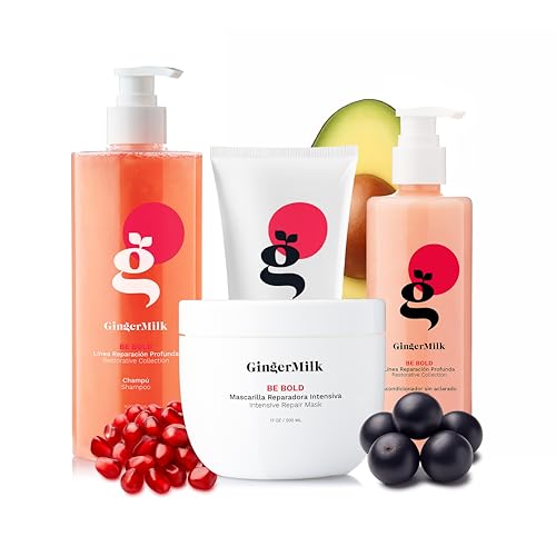 Restorative Capilar Set for damaged/mistreated hair caused by coloring, chemical processes / use of irons and dryers. BE BOLD COLLECTION Complete Regimen hair care