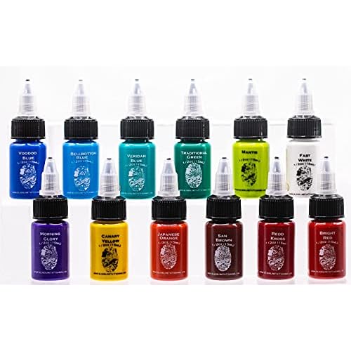 Bloodline Tattoo Ink 12 Color Set - 1/2 oz (15 ml)