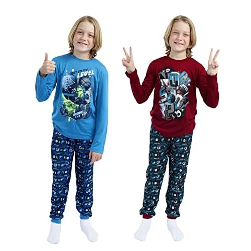 Sleep On It Boys Pajama Pant Set Long-Sleeve Shirts and Pajama Pants Kids Sleepwear With Fun Prints & Comfortable Fit