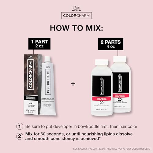 COLORCHARM Permanent Cream Hair Dye | Darkest Brown, Black Hair Colors | Intense Natural, Cool Espresso Shades | 100% Gray Coverage | Vegan, Free of Phthalates & Parabens | 2 oz.