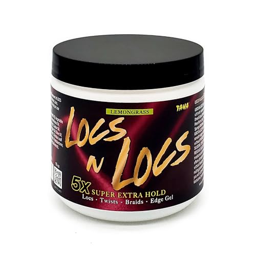 Taha Locs & Locs Gel - 5X Super Extra Hold, Natural & Non-Damaging for Locs, Braids, Twists - 16 Oz (Lemongrass, 1 Pound(Pack of 1))