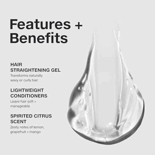 Paul Mitchell Straight Works Hair Gel, Smoothing Styler, Add Shine, For Frizzy Hair, 5.1 fl. oz