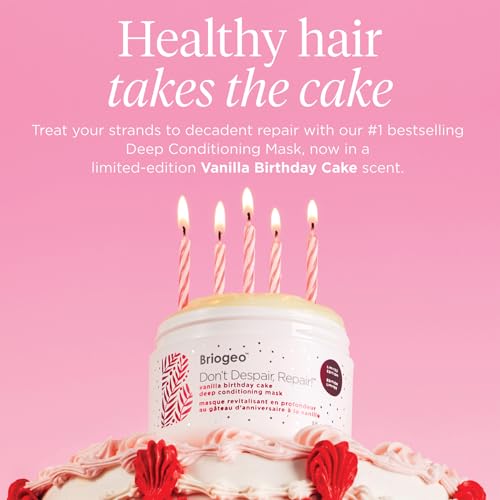 Briogeo Don't Despair, Repair! Deep Conditioning Mask, Deep Conditioner for Dry Damaged or Color Treated Hair, Prevent Future Breakage, Protein Mask for Stronger Hair, Vegan, Cruelty-Free