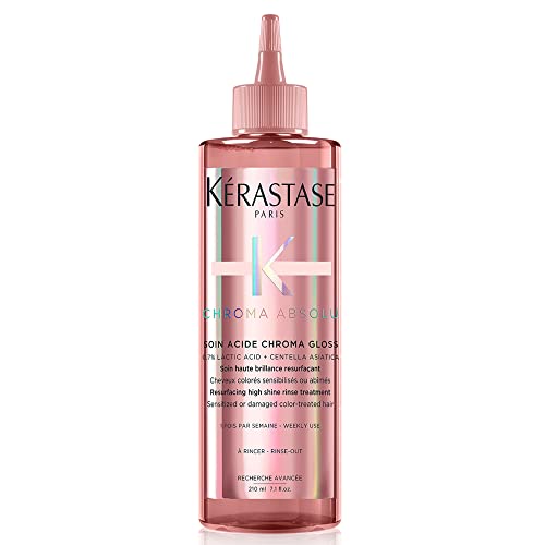 K?RASTASE Chroma Absolute Chroma Hair Gloss, High Shine Treatment for Damaged Color-Treated Hair, Strengthens and Adds Shine, Lightweight formula with Lactic Acid, Soin Acide, 7.1 Fl Oz