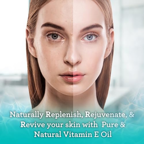 GuruNanda Pure & Natural Vitamin E Oil for Skin, Scars, Face, & Nails, 5,000 IU, With D-Alpha Tocopherol & MCT Oil to Help Enhance Absorption, Non-GMO & Vegan, 2 FlOz