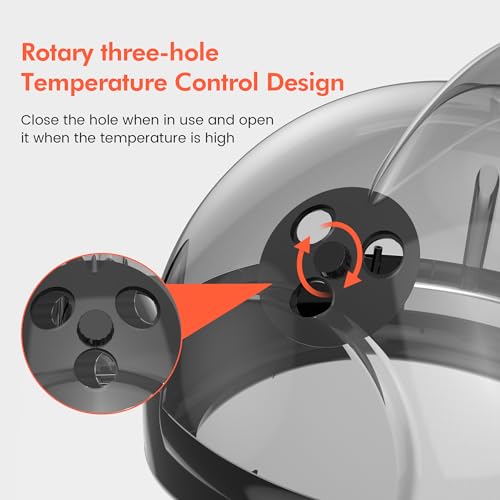 TASALON Professional Hair Steamer for Deep Conditioning, Hooded Dryer for Oil & Dye & Natural Hair, Mechanical Button & Knob Timing, Deep Moisturizing Hair Care, Hot Mist for Spa, Home Use, Salon