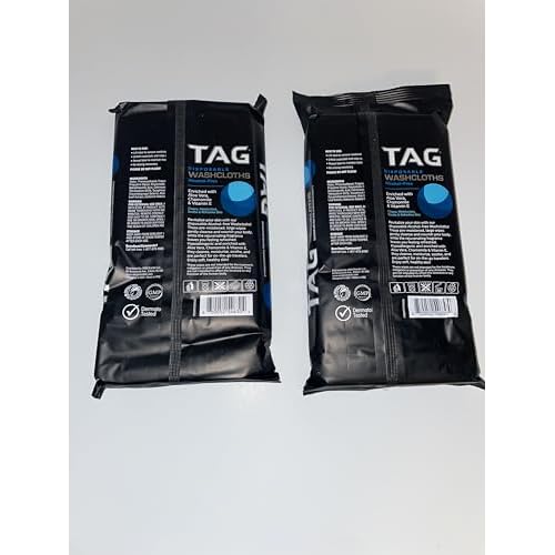 Generic- Tag 2 PACK Disposable Washcloths Alcohol-Free 18 per Pack, 36 total cloths, 12" x 8", Enriched with Aloe Vera, Chamomile, & Vitamin E. Not Flushable