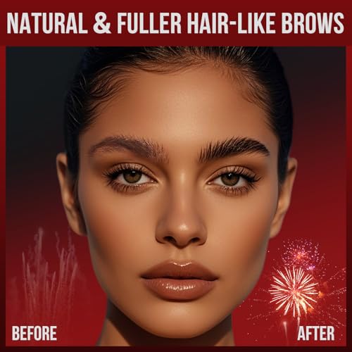 Vevivia Eyebrow Pencils for Women - Eyebrow Pen with Dual-Brush-Tip & Curved Tip for Natural Fuller-Looking Brows, Precise Hair-Like Strokes for All Brow Types, Last All-Day Brow Makeup, Dark Brown