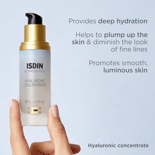 Isdinceutics Hyaluronic Concentrate, Lightweight Face Serum with Hyaluronic Acid, 1.0 FL OZ