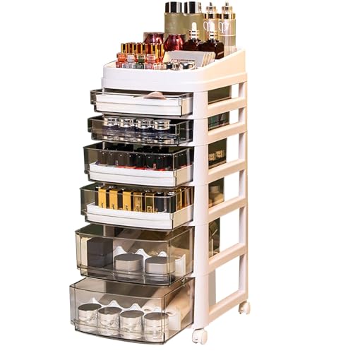 Transparent Stand-Up Makeup Organizer with Detachable Storage Compartments, Organized Arrangement, No Complex Assembly