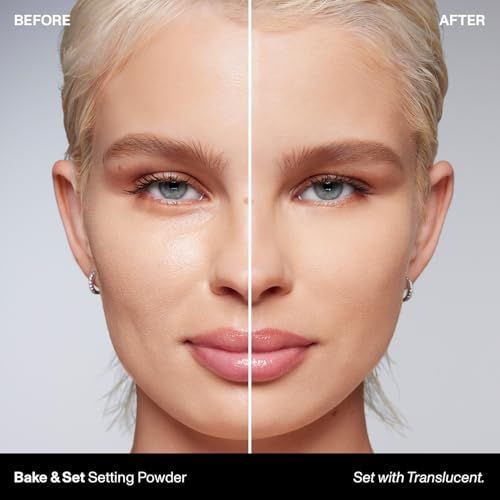 Morphe Jumbo Bake & Set Translucent Setting Powder - Lightweight, Talc-Free Finishing Powder for Face Makeup with a Soft, Natural Finish - Minimizes Shine for Up to 24HR - Translucent (0.62 oz)