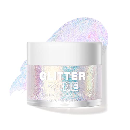 BestLand Holographic Body Glitter Gel for Women and Kids ? Sparkle Glitter Makeup for Face, Body & Hair ? Long Lasting Shimmer Gel for Festival, Rave, Halloween, Party, Mermaid Look (02 Stardust Pink)