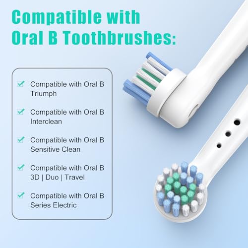 Safcare 8pcs Replacement Brush Heads Compatible with Oral B Electric Toothbrushes (YE638)