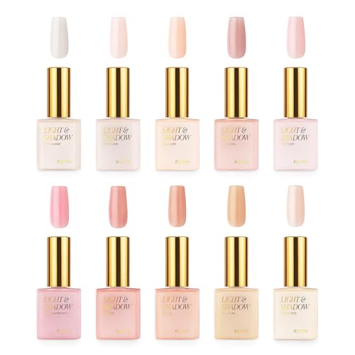 APR?S Light and Shadow 40 Sheer Gel Couleur Nail Polish Collection, Set of 10 10ml (Spring - New Sun Arrives, 10 pcs)