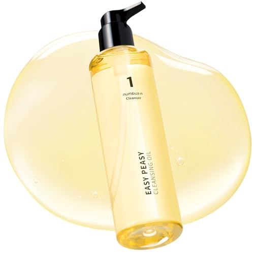 numbuzin No.1 Cleansing Oil | Easy Peasy Cleansing Oil | Makeup Removing Facial Cleanser | Ingredients from Corn, Macadamia Seed | Waterproof Makeup, Blackhead Care| Lightweight | 6.76 fl. oz.