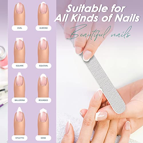 Professional Disposable Zebra Nail Files 100/180 Grit 5" Double Sided Emery Board Manicure Pedicure Tools 50Pcs