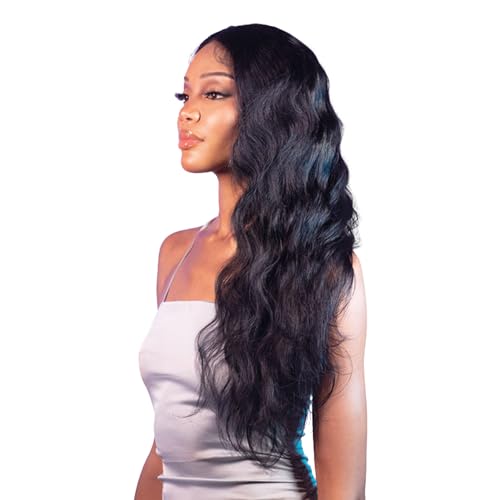 Shake N Go Virgin Remy Hair Weave Glossy 3 Bundles Body Wave 16"18"20" (Color:NATURAL BLACK)