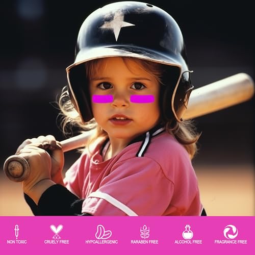 CCbeauty Hot Pink Eye Black Stick for Multi Sports, Anti-Glare EyeBlack For Baseball Football Softball Lacrosse, Water-Proof Eye Black Grease Paint For Athletes & fans, Pink Accessories