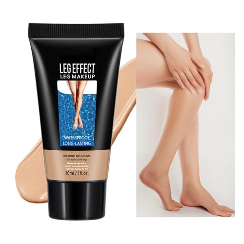 Leg Makeup Waterproof Tanning Flawless Body Foundation Lotion, Leg and Body Scar Cover up Makeup/Tattoo Cover Up, Beach Legs Glow? Cream(#2 Medium Golw, 30ml)