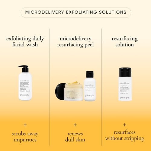 philosophy microdelivery resurfacing solution - with 4% ahas, cica & vitamin C - reduces the appearances of fine lines & pores - 5 fl oz