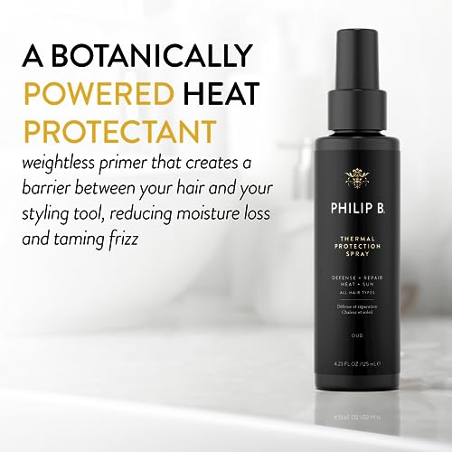 PHILIP B Thermal Protection Spray 4.2 oz. (125 ml) | Plump, Shine & Protect Hair from Heated Hair Tools