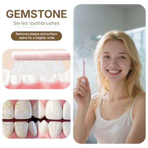100 Pack Premium Disposable Toothbrush with Tongue Scraper ? Individually Wrapped Bulk Travel Toothbrushes, Soft Bristles for Guests, Hotel, Vacation Rental, Home & On The Go,4 Colors