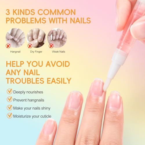COSCELIA 16 pcs Cuticle Oil Pens Bulk for Nails Cuticle Revitalizer Oil Pens Set Nail Care Nourishment Treatment Moisturized Repair Pen Manicure Tools for Gel Nails