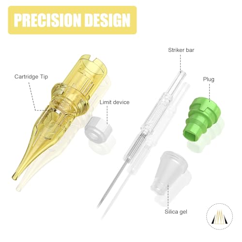 1003RL Tattoo Needles 20 PCS Tattoo Cartridge Needles with Membrane Standard Pro Disposable Tattoo Needles, Round Liner Shader Magnum Tattoo Supplies for Tattoo Pen(1003RL)