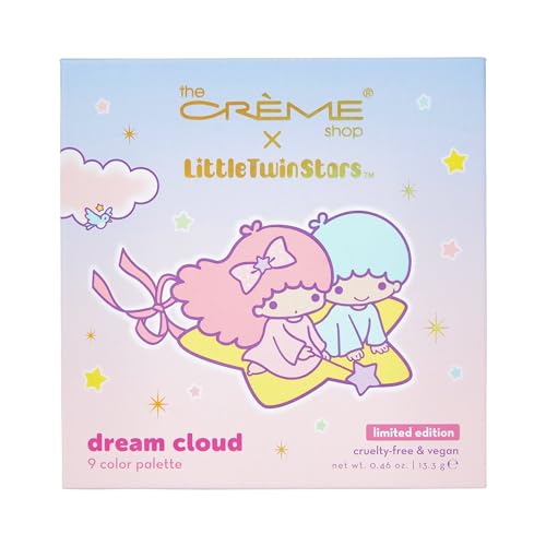 The Cr?me Shop x Sanrio Little Twin Stars Dream Cloud Eyeshadow Palette: 9 Versatile Pigments Ethereal Mattes to Shimmers Ultra-Rich Pigmentation Compact with Mirror (Set of 1)