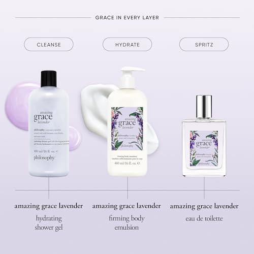 philosophy amazing grace lavender eau de toilette - delicate & enchanting women's perfume - with notes of berries & musk - long lasting fragrance