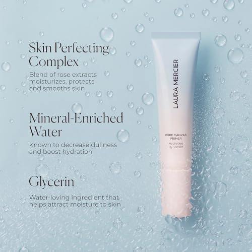 Laura Mercier Pure Canvas Primer, Improves and Extends Wear of Makeup, Hydrating, Blurring and Illuminating Formulas, Natural, Matte, and Radiant Finishes