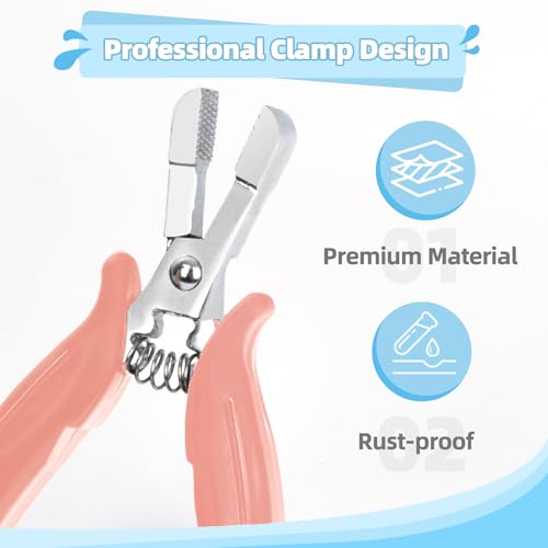 Fusion Bond Crusher Tool for Keratin Hair Extensions(Thread Shape),Pink