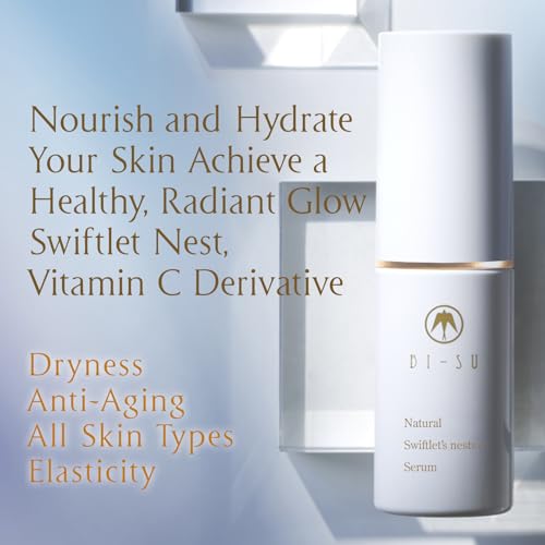 BI-SU Serum | Hydrating Serum with Natural Swiftlet Nests Extract, Collagen, Hyaluronic Acid, EGF, Anti-aging Japanese Skincare, Improves Dryness, Fine Lines, Elasticity, No Oiliness, 1 fl.oz, 30ml