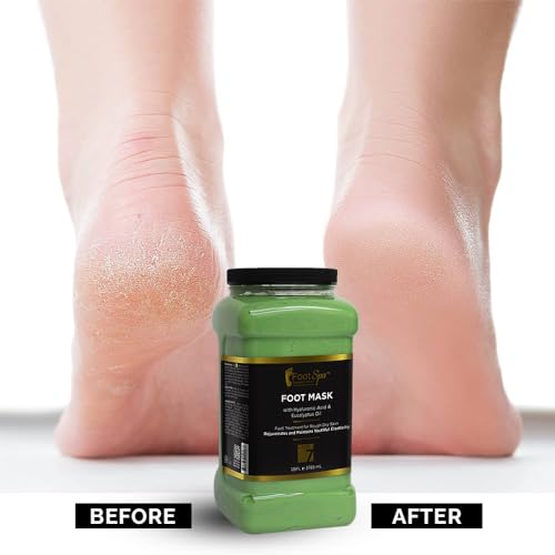 Cream Mask for foot, 128 Oz With Peppermint and Eucalyptus Oil - Pedicure Massage for Tired Feet and Body, Hydrating, Fresh Skin - Infused with Hyaluronic Acid, Amino Acids, Panthenol