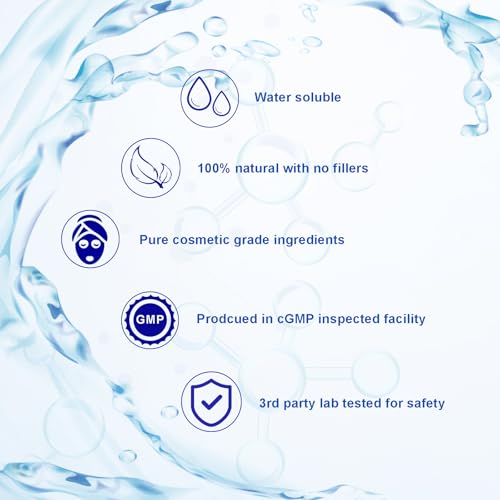 MAYKER Pure Hyaluronic Acid Powder 0.7 oz | High Molecular Weight, Cosmetic Grade | To Make 45+ oz Hydrating Serums For Skin Hydration, Clear, Gel-like Texture | No fillers, No Additives