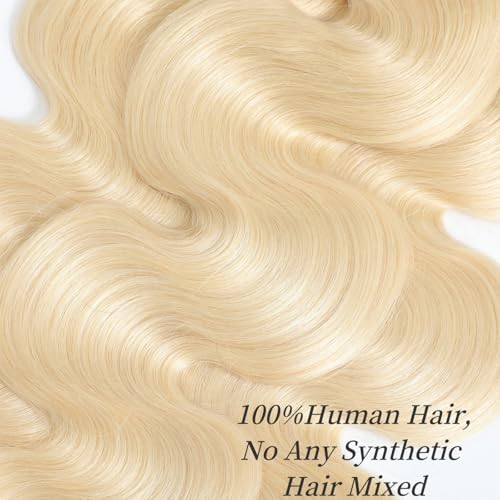 613 Bundles Blonde Bundles Human Hair 18 Inch 613 Body Wave Human Hair bundles 16A 100% Unprocessed Brazilian Virgin Hair Single Bundle No Tangle No Shedding