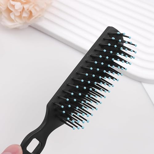 Hair Brush and Comb Set, 100 Pcs Bulk for Homeless Individually Wrapped, Lightweight Hair Brush and Comb for Women Kids Hotel Travel (Black)