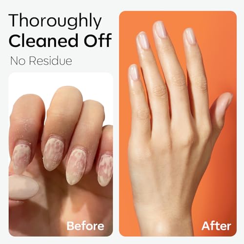 modelones Acetone Nail Polish Remover, Gel Nail Polish Remover Easy Peel, Nail Glue Remover Natural Formula for Nail Moisturizing & Care, Acrylic Dip Powder Nails Remover for Home Salon(8 FL.Oz.)