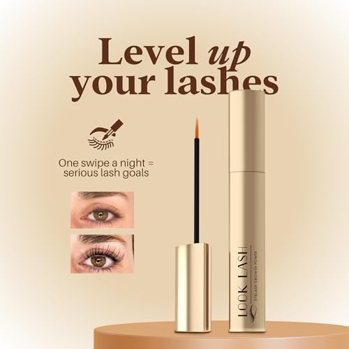 Look Lash Eyelash Enhancing Serum & Eyebrow Serum ? Supports Longer-Looking Lashes and Fuller Brows, Gentle for Sensitive Skin, 5.5 ml, 6?8 Mo Supply