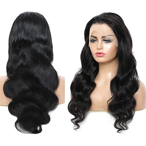 Large Cap Lace Front Wig 24 inch Cap Size Body Wave Human Hair 13¡¿4 wig 150% Density Pre Plucked with Baby Hair 18 inch
