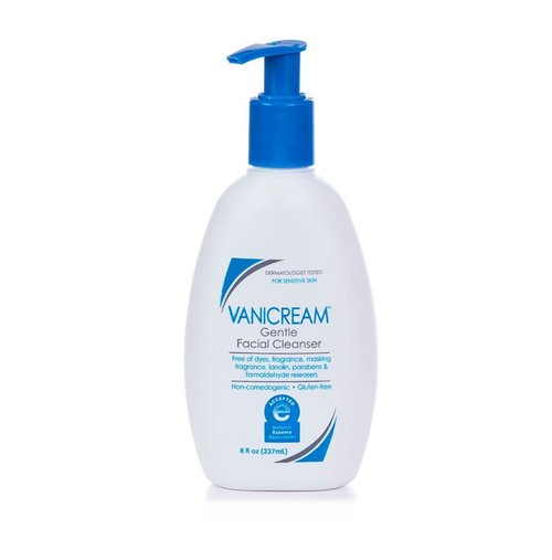 Vanicream Shampoo (12 Fl Oz) Gentle Facial Cleanser with Pump Dispenser (8 fl oz) Gentle Body Wash (12 Ounce) Bundle
