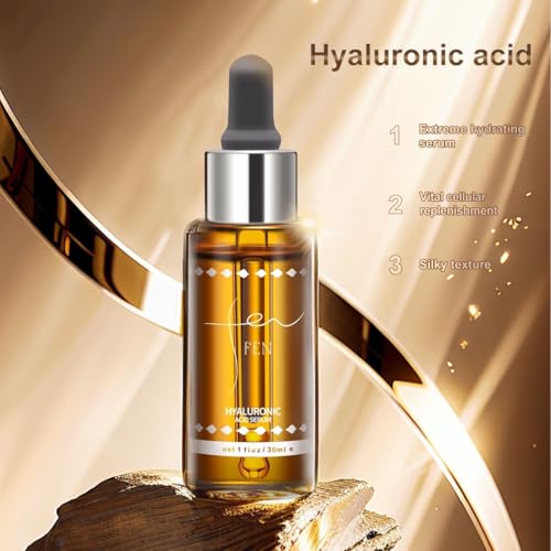 fen FEN 85% Hyaluronic Acid Serum – Deep Hydration & Anti-Aging Face Moisturizer, Lightweight & Fast-Absorbing, Enriched with B5,Aloe & Chamomile for Plump, Radiant, Glass Skin – 30ml / 1oz