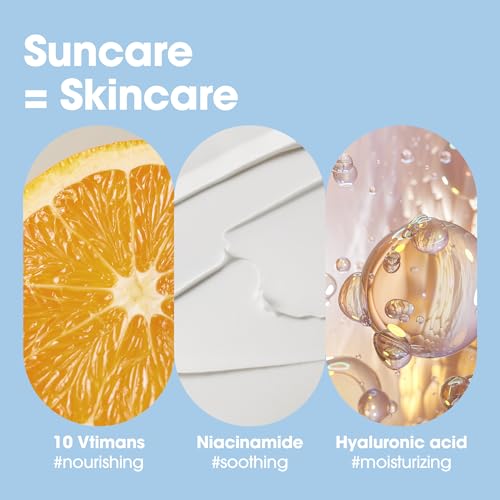SOME BY MI V10 Hyal Air Fit Sunscreen SPF 50 ? Pack of 2 ? Korean Centella Sunscreen for Face with UV Protection ? Non-Greasy, No White Cast, No Eye Irritation for Sensitive Skin ? Korean Skin Care